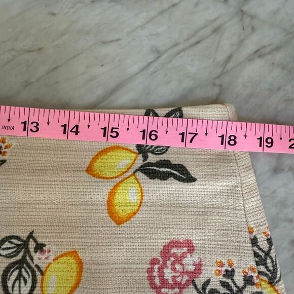 Loft Outlet textured cotton blend Beige Lemon Skirt size 14 - Picture 6 of 8